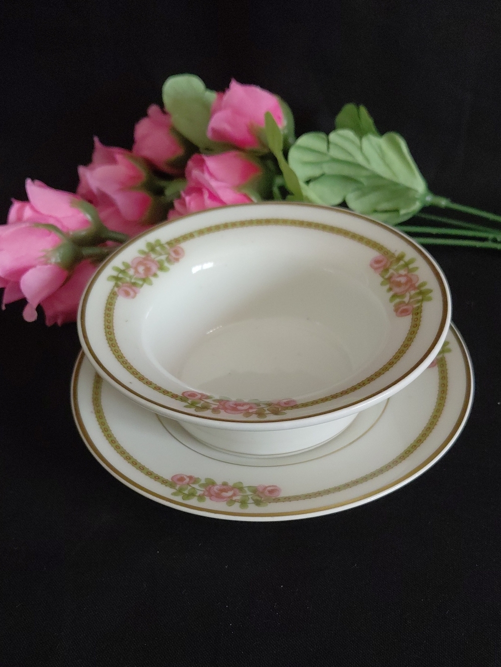 Haviland Limoges France Custard Dish And Saucer Set